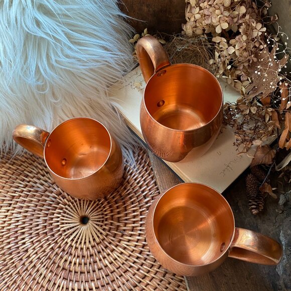 3 West Bend Copper Moscow Mule Mugs Cups Made in USA - Picture 3 of 4